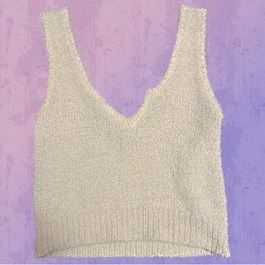 NIA FUZZY CROP TANK TOP Women’s Size Extra Small